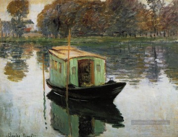 Le Studio Bateau 1874 Claude Monet Peinture à l'huile